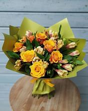 Букет цветов из:  Альстромерии и Розы в Ордынском