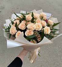 Букет Кремовые розы Латте в Ордынском