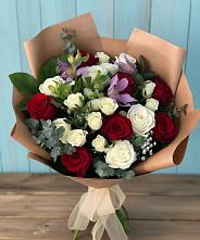 Букет цветов из:  Розы и Альстромерии в Ордынском