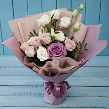 Букет цветов из:  Розы и Лизиантусы #REPLACE_PRED# Ордынском