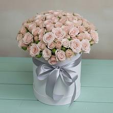 Цветочная композиция из Розы в шляпной коробке в Ордынском