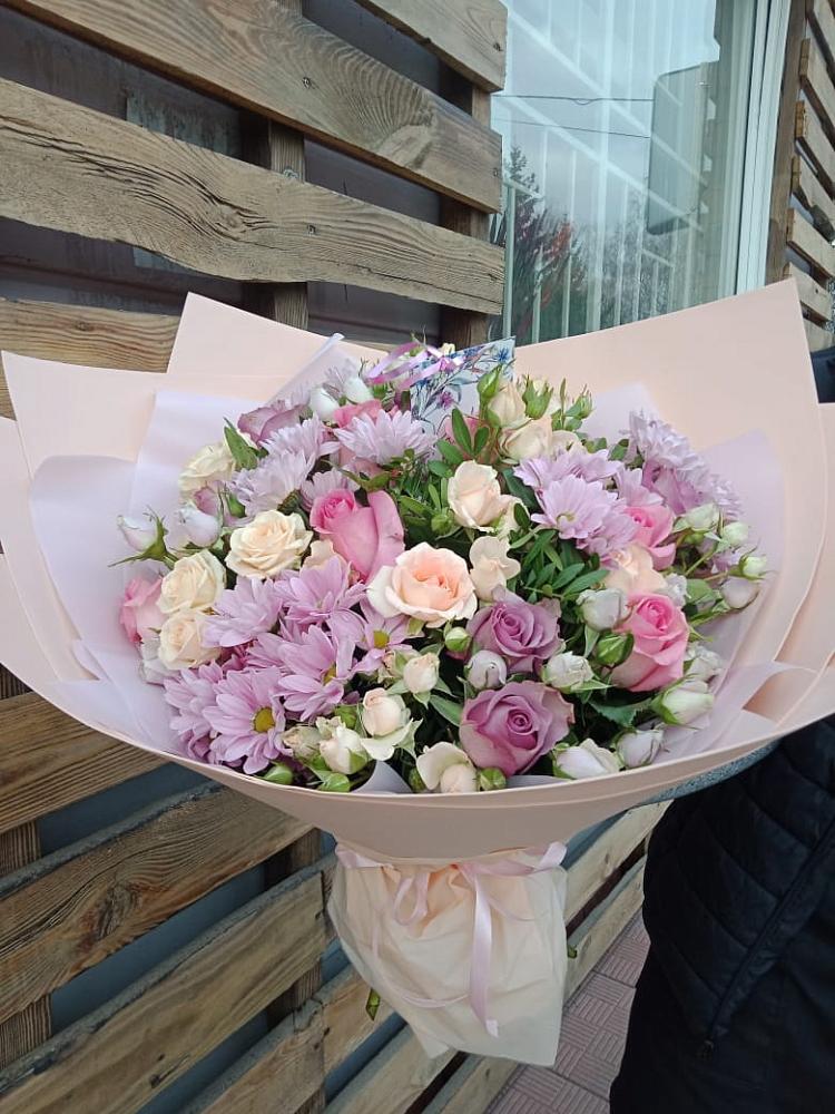 Букет цветов из: Розы и Хризантемы в Ордынском