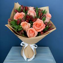 Букет цветов из:  Розы и Альстромерии в Ордынском