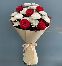 Букет цветов из:  Розы и Хризантемы в Ордынском