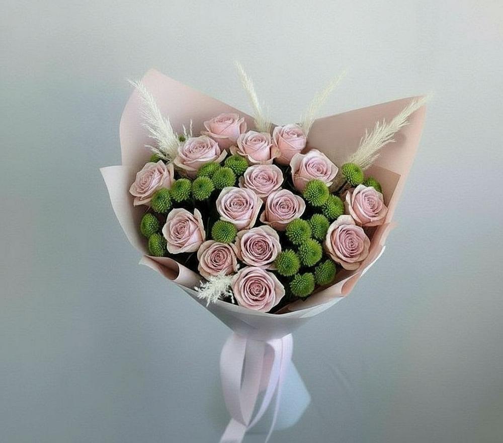 Букет цветов из: Розы и Хризантемы в Ордынском
