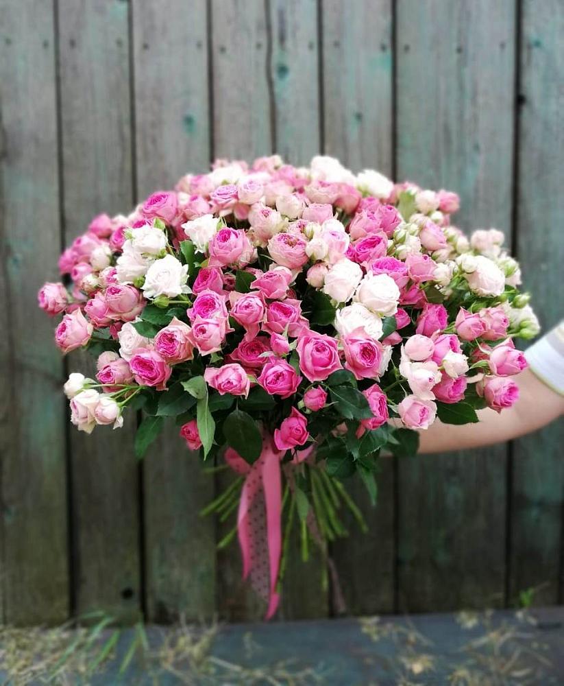 Букет Розовые кустовые розы Натали и Лав Лидия в Ордынском