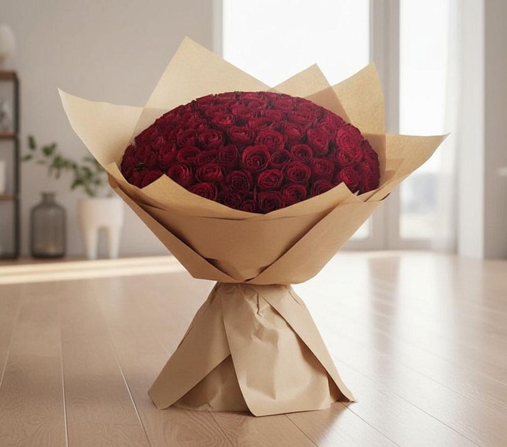 Букет 101 Красная роза в Ордынском