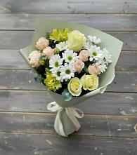 Букет цветов из:  Альстромерии, Розы и Хризантемы в Ордынском