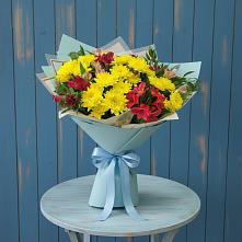 Букет цветов из:  Альстромерии и Хризантемы в Ордынском