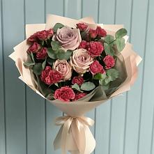 Букет цветов из:  Гвоздики и Розы в Ордынском