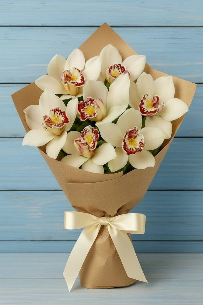 Букет цветов из: Орхидеи и Розы в Ордынском