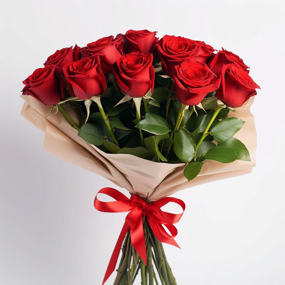 Букет 11 Красных роз Эдлесс Лав в Ордынском
